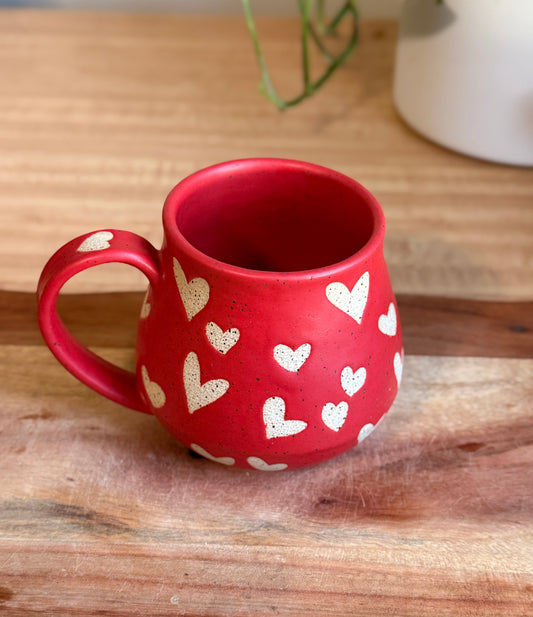 Red Heart Mug