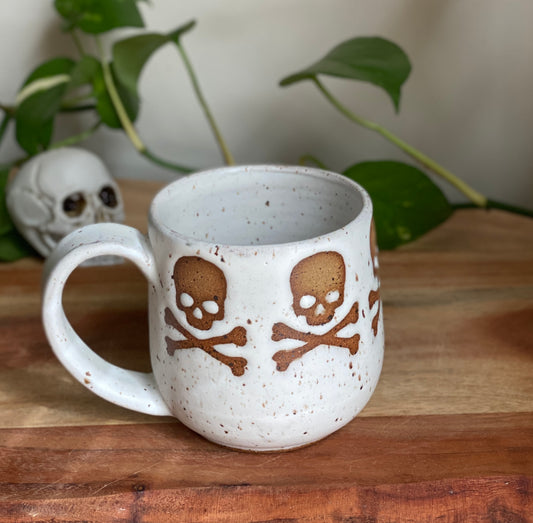 White Skull & Crossbones Mug