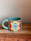 Rainbow Quilt Mug (Blue)