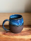 Round Blue Brown Mug A