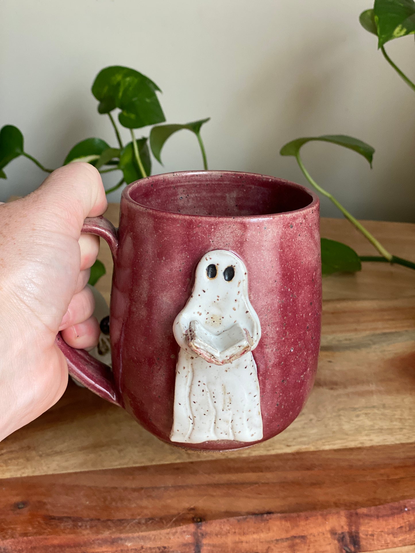 Reading Ghost Mug - Maroon