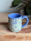 Blue Grid Mug