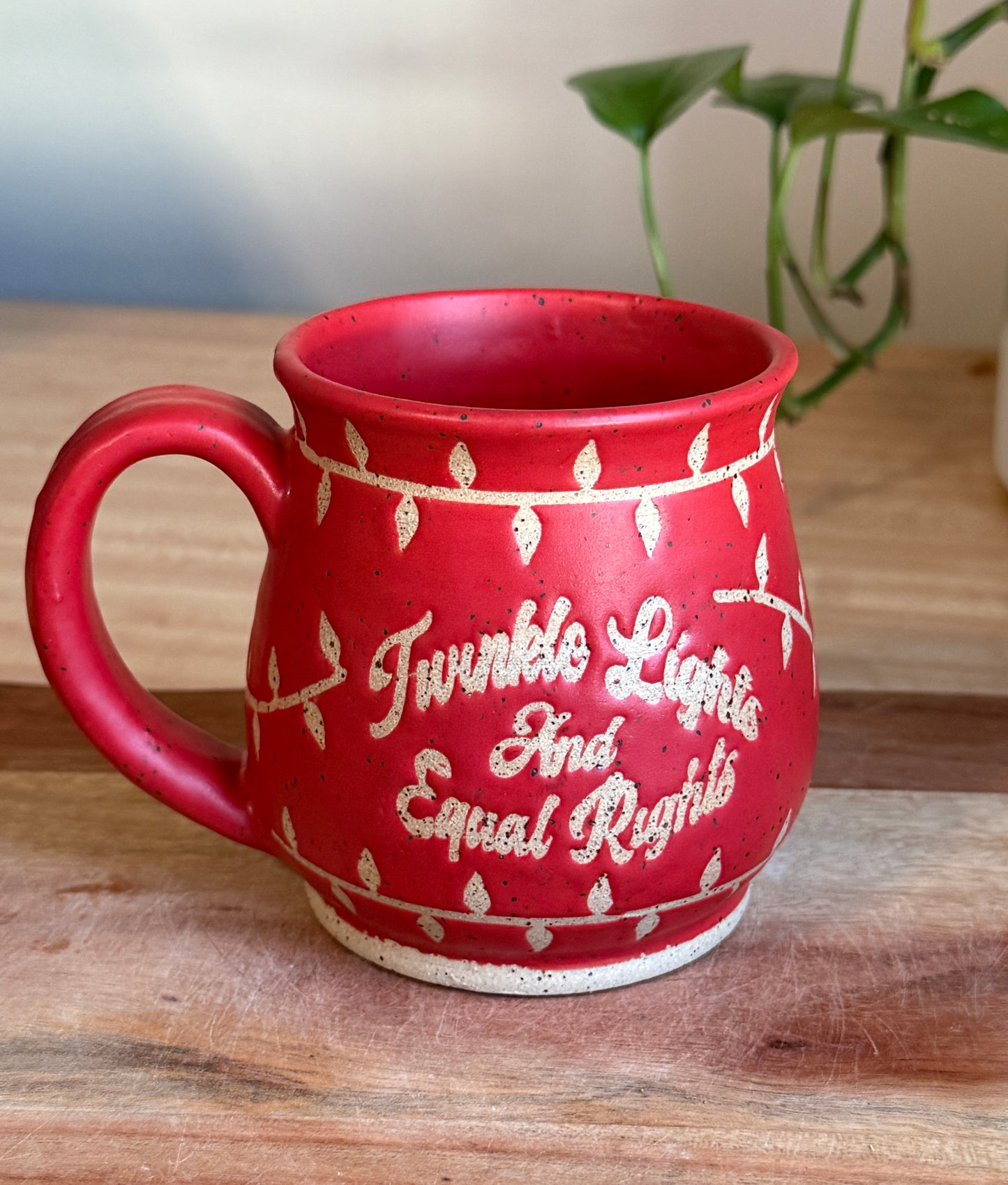 Red “Twinkle Lights and Equal Rights” Mug A