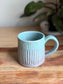 Carved Blue/Grey Mug