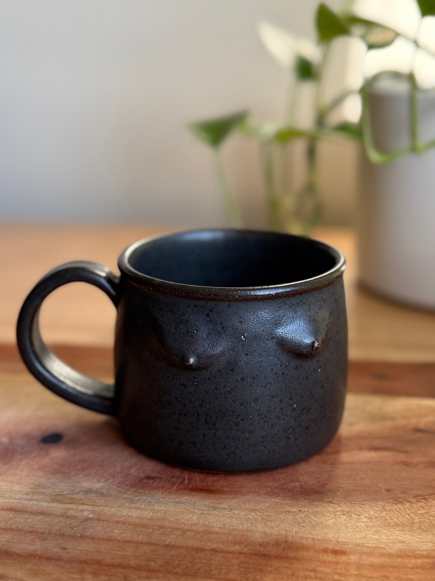 Matte Black Boob Mug B