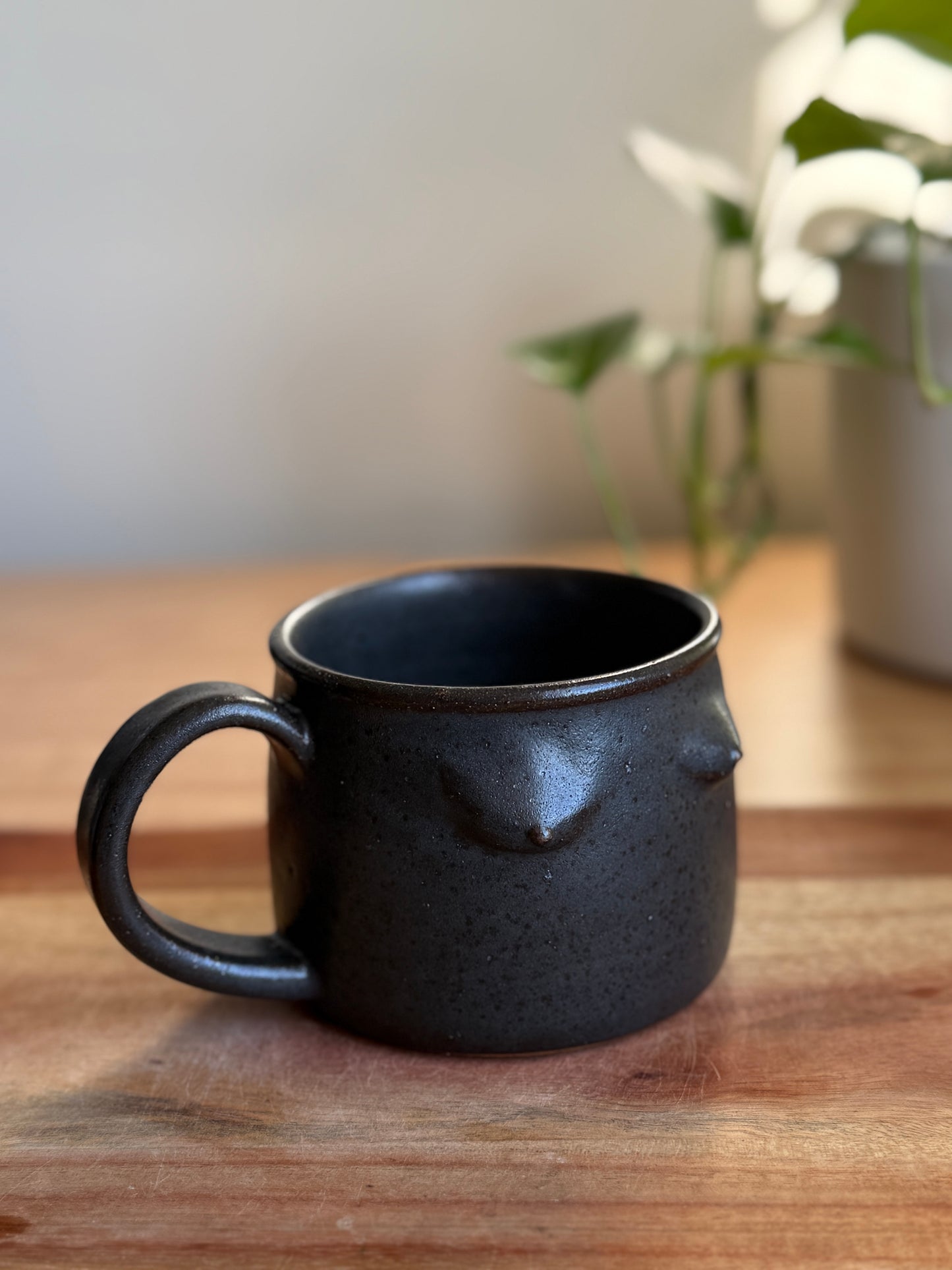 Matte Black Boob Mug B