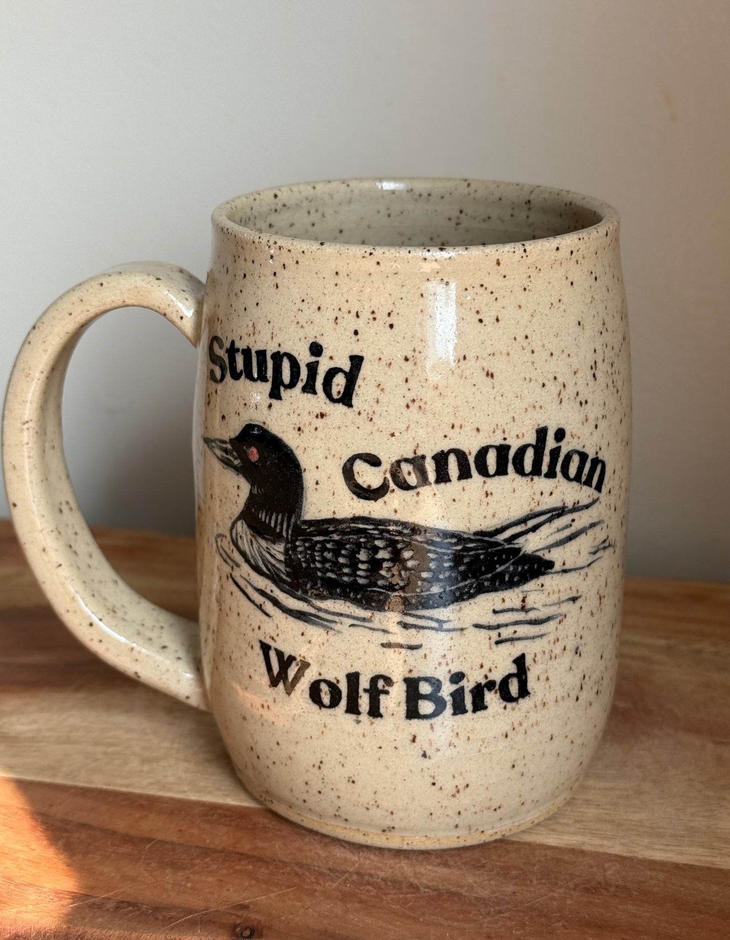 Stupid Canadian Wolf Bird Mug C