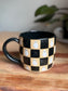 Black Checkered Ghost Mug