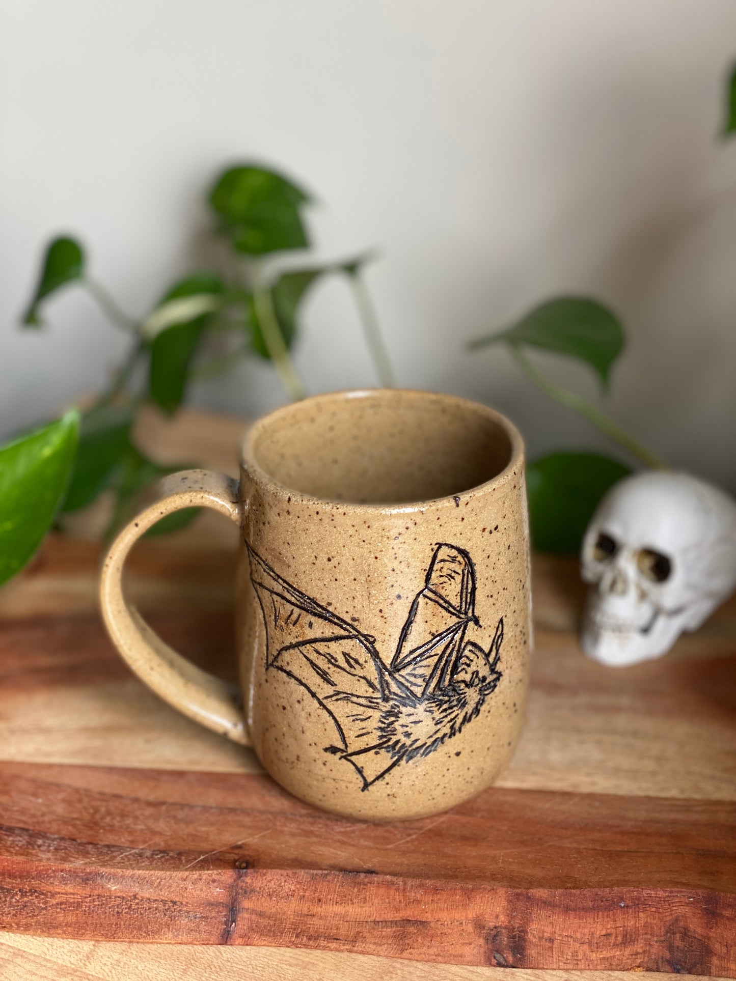 Carved Bat Mug