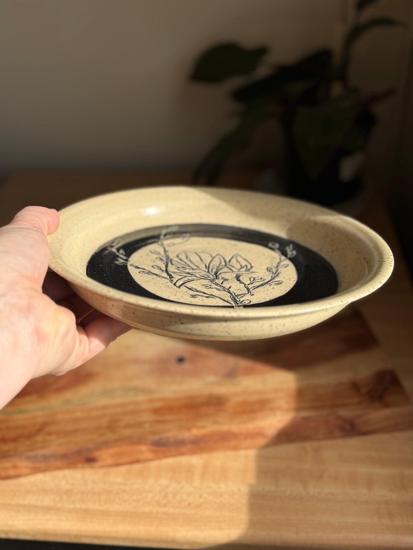 Magnolia Carved Plate