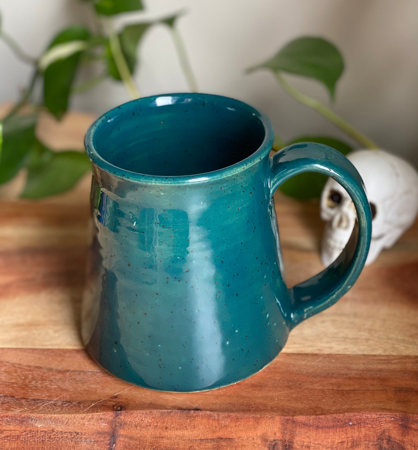 Green Carved Bat Mug