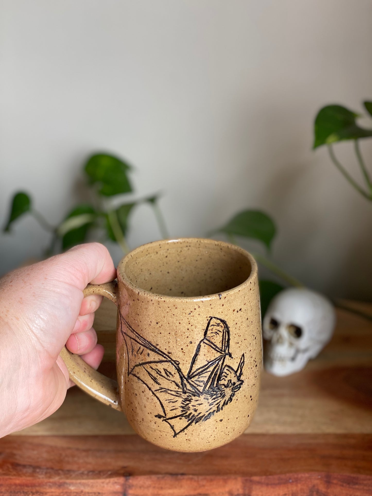 Carved Bat Mug