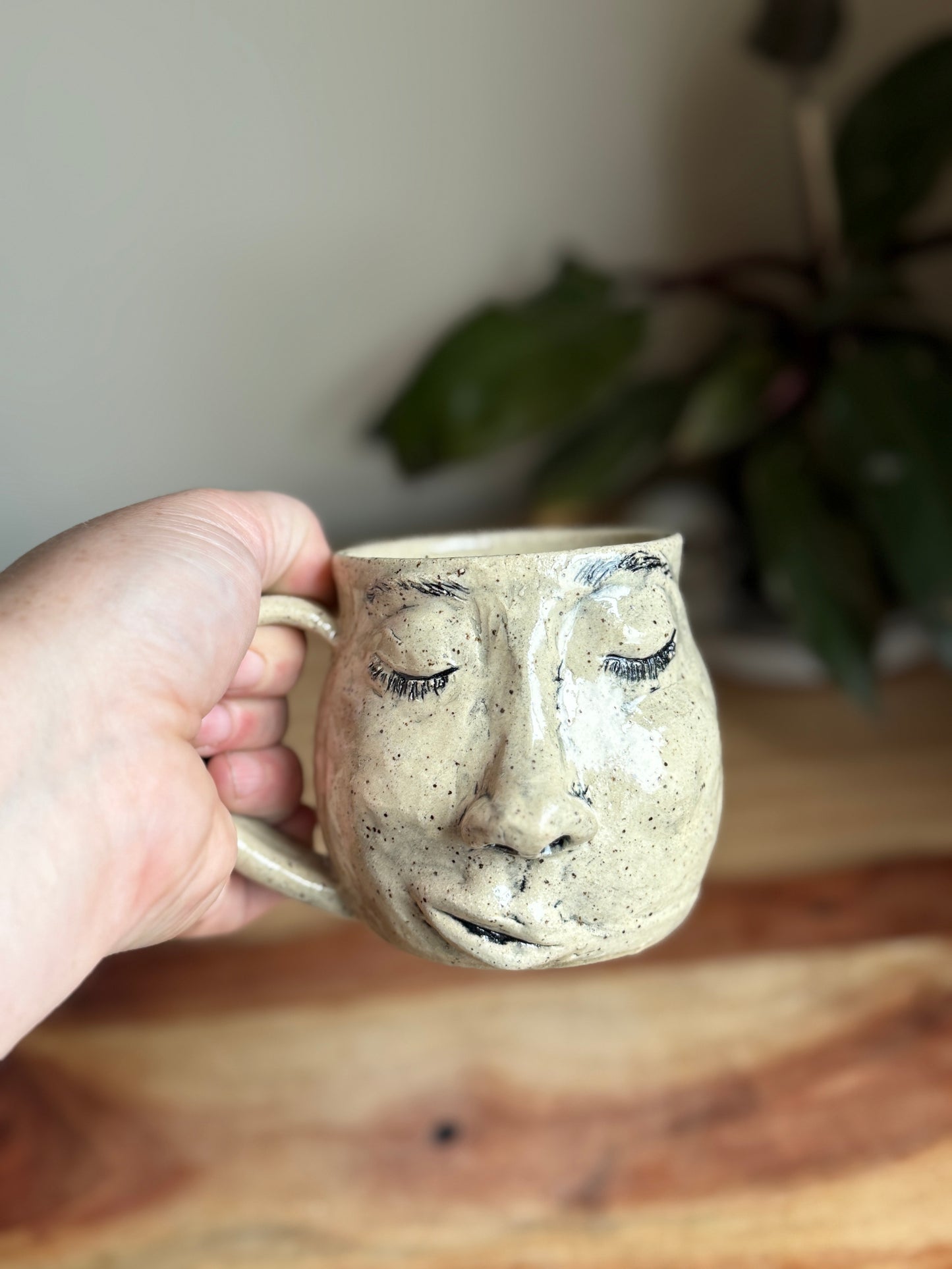Sculpted Face Mug A