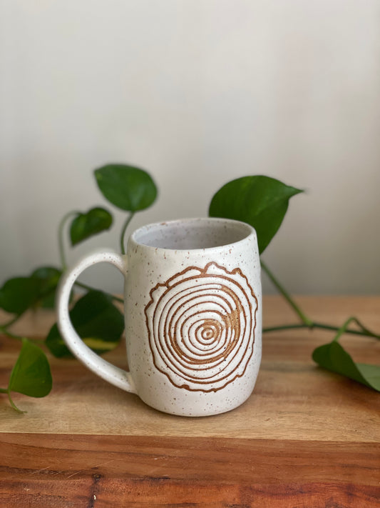 White Woodgrain Mug