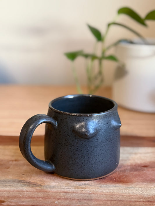 Matte Black Boob Mug A