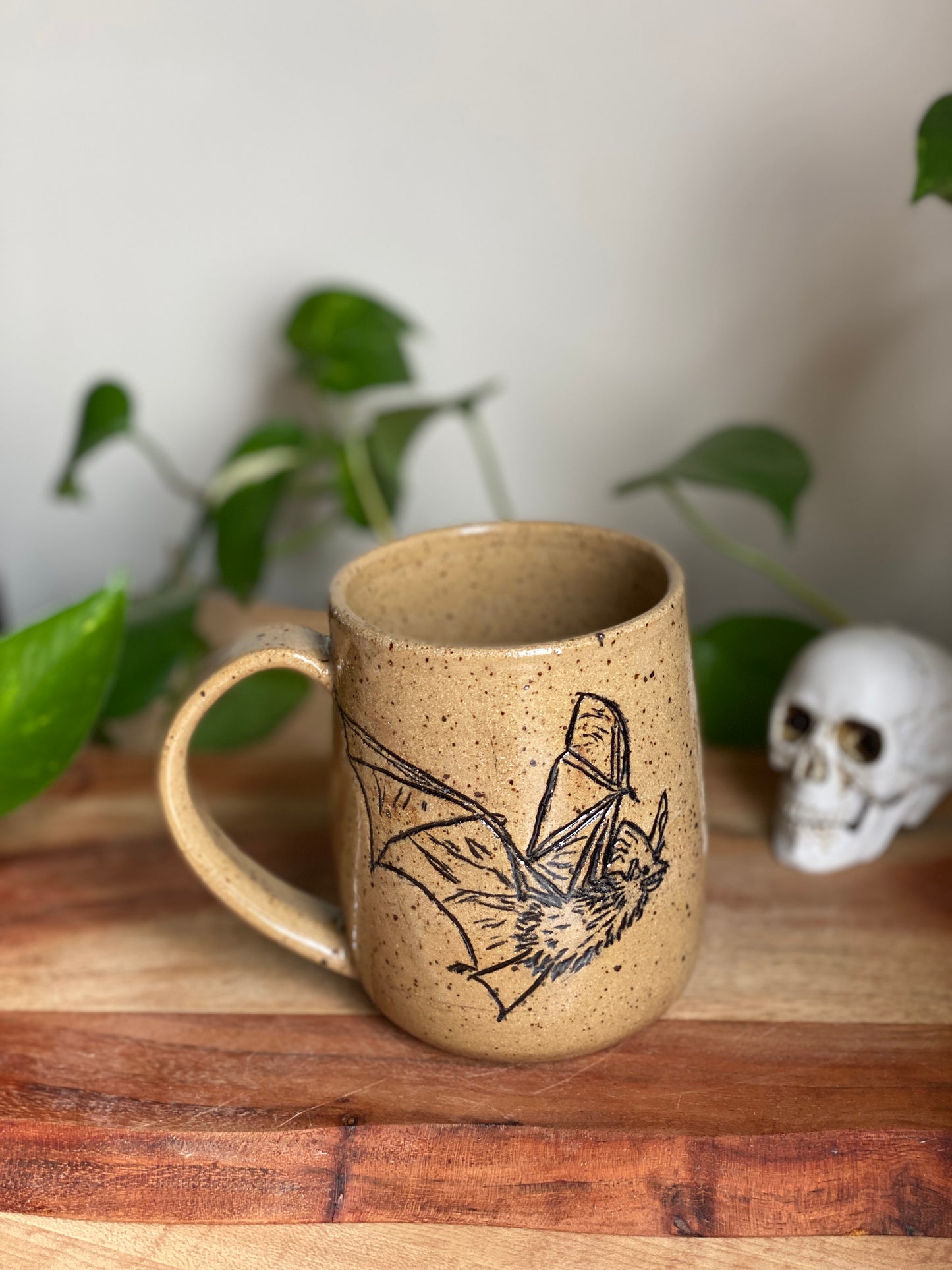 Carved Bat Mug