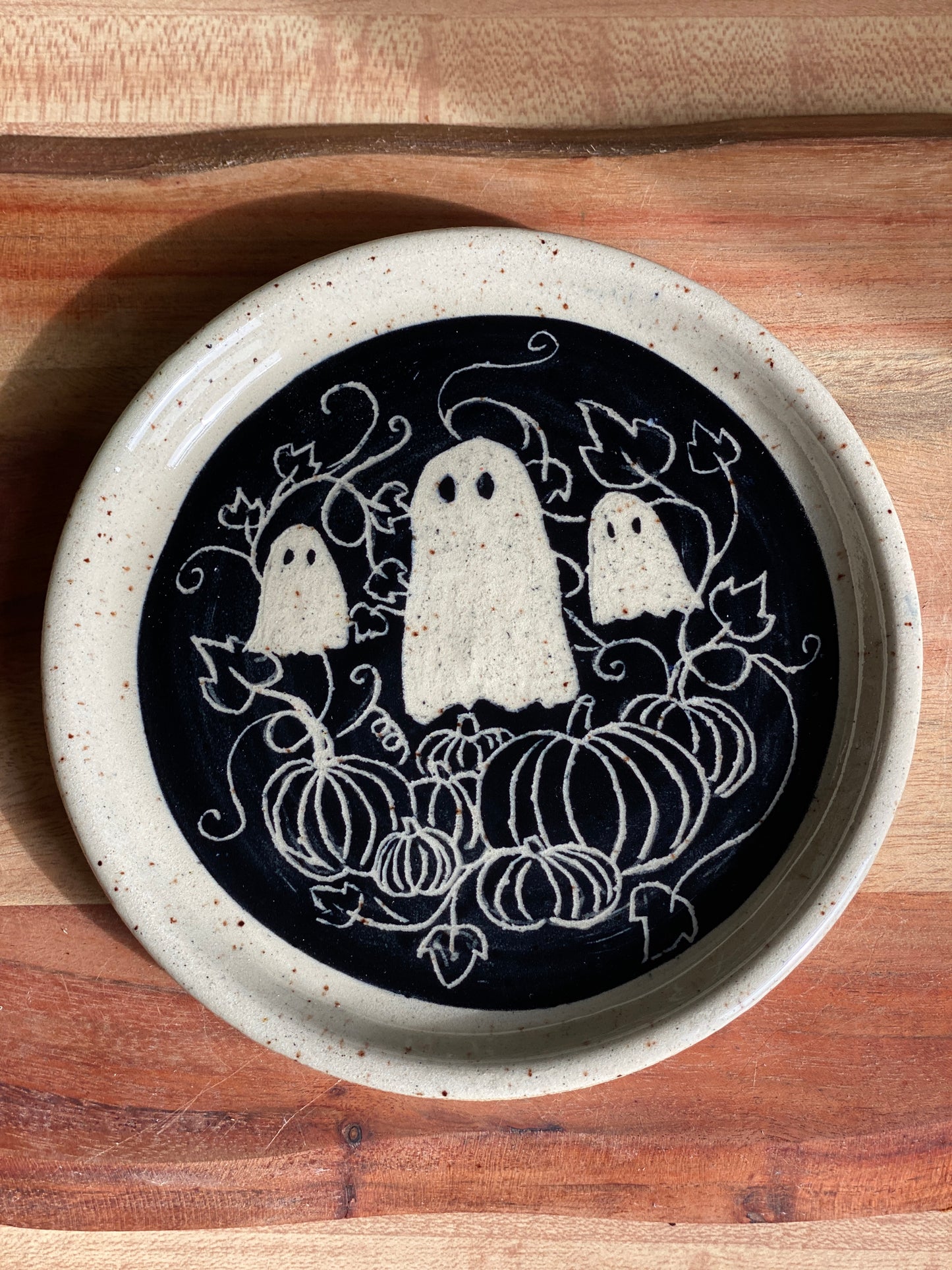 Ghost and Pumpkin Dish