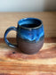 Round Blue Brown Mug A