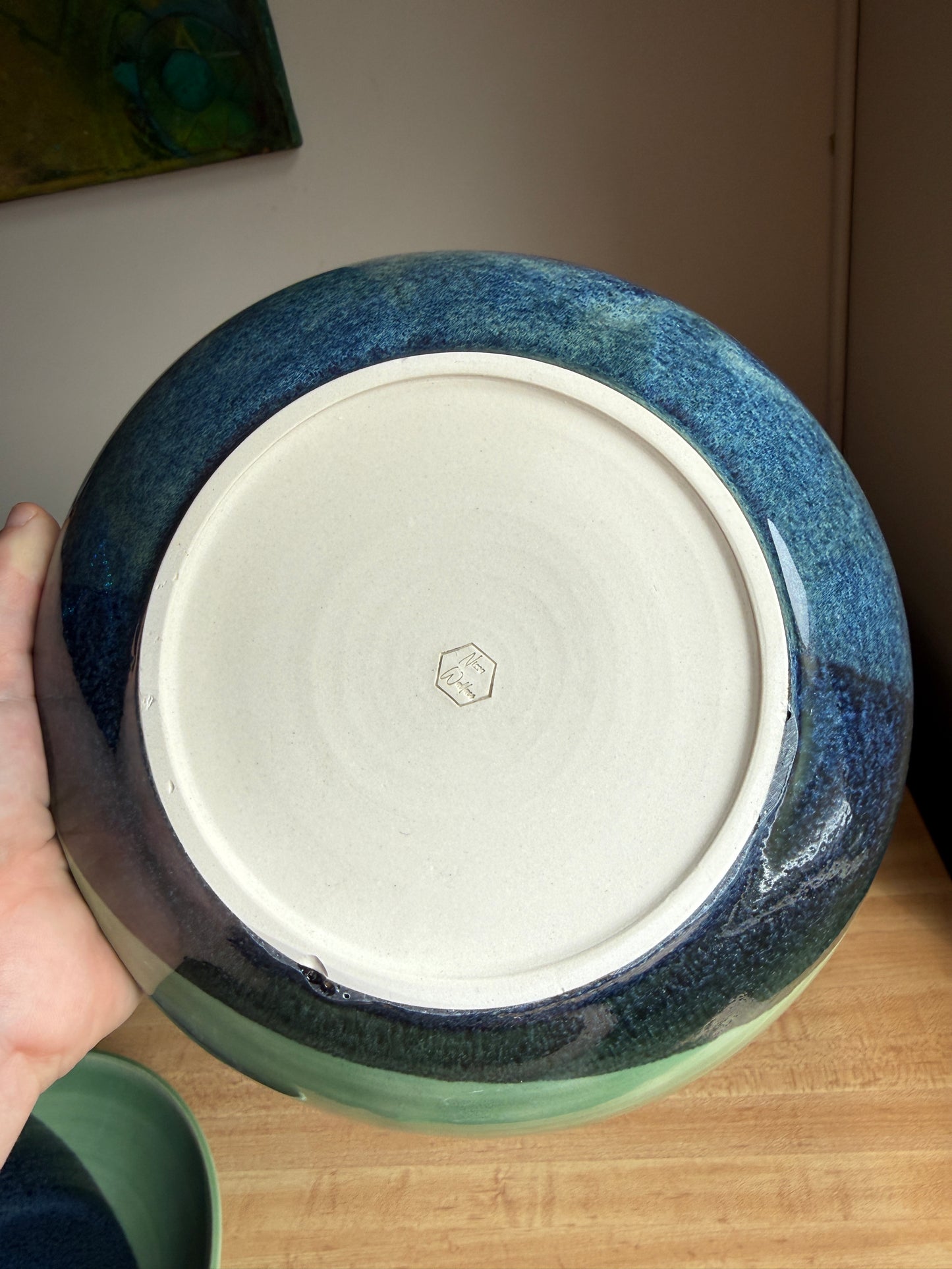 Blue/Green Wide Bowl Set