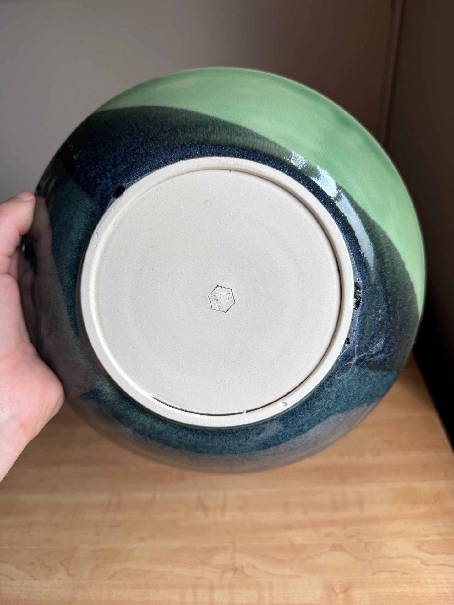 Blue/Green Wide Bowl Set