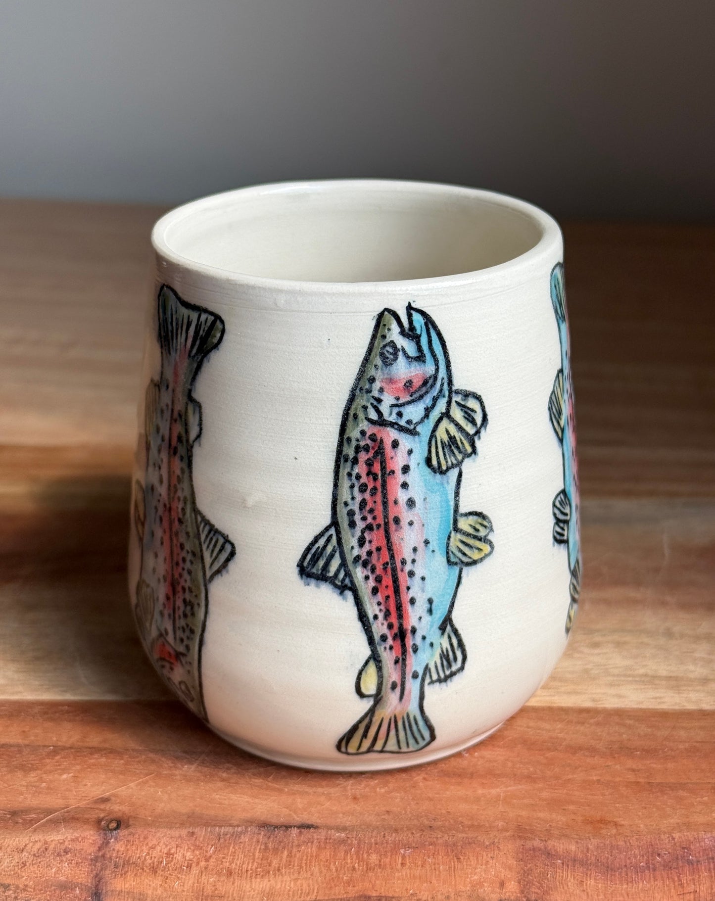 Rainbow Trout Mug A (White)