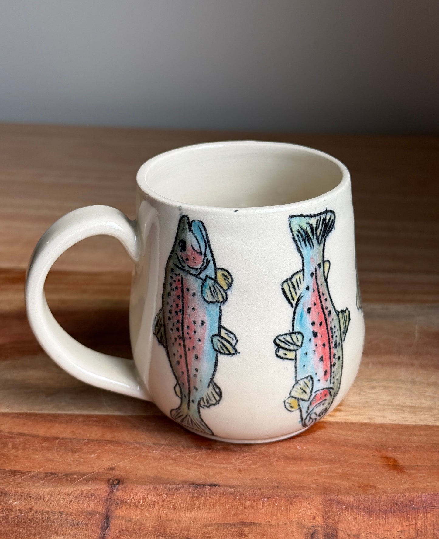 Rainbow Trout Mug B (White)