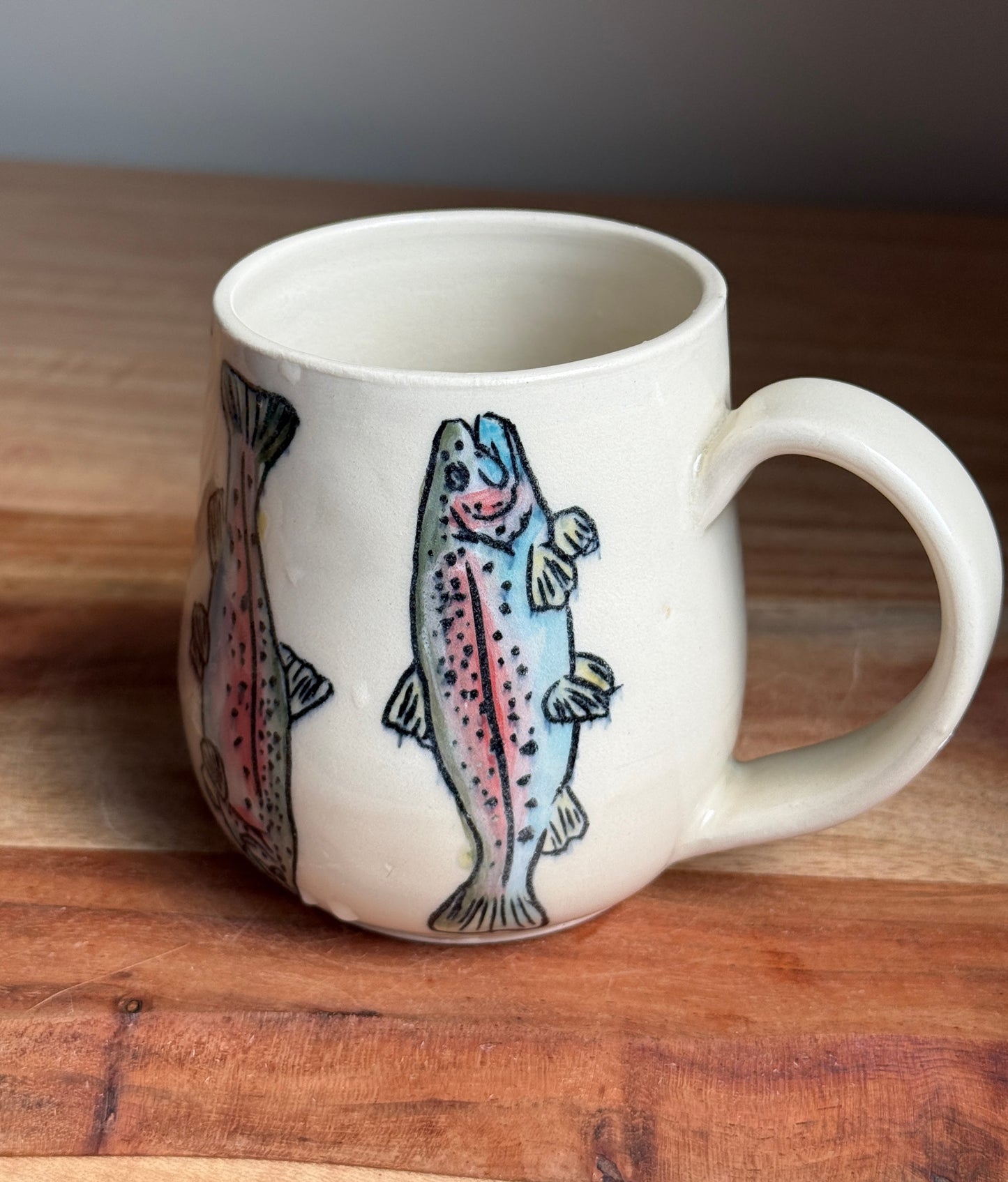 Rainbow Trout Mug B (White)