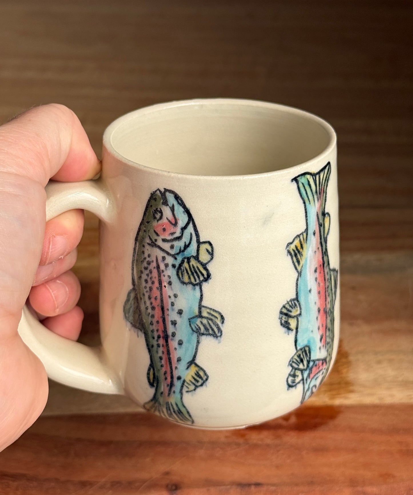 Rainbow Trout Mug C (White)