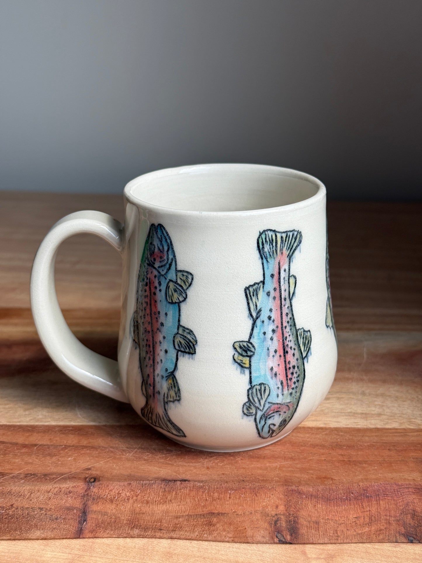 Rainbow Trout Mug D (White)