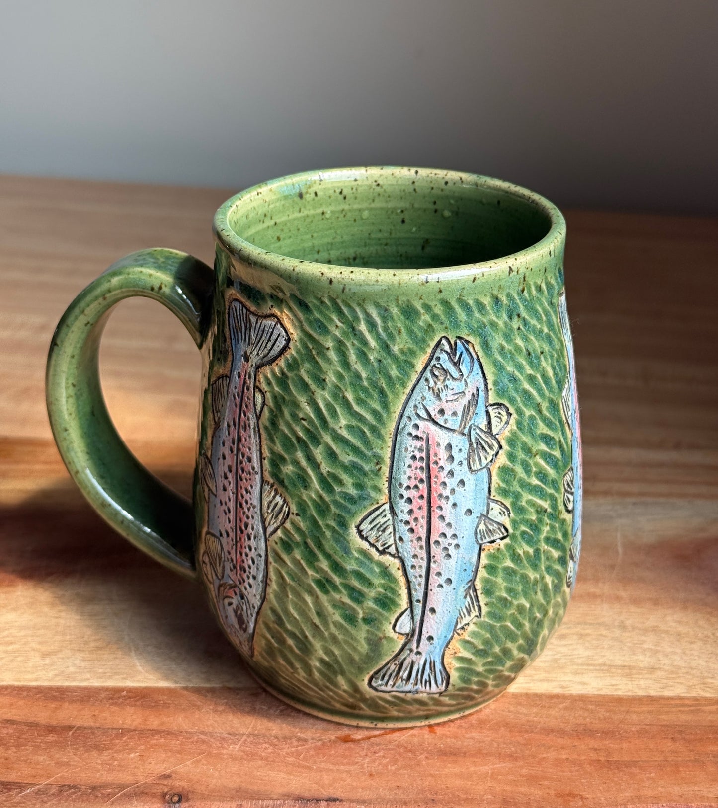 Rainbow Trout Mug A (Green)