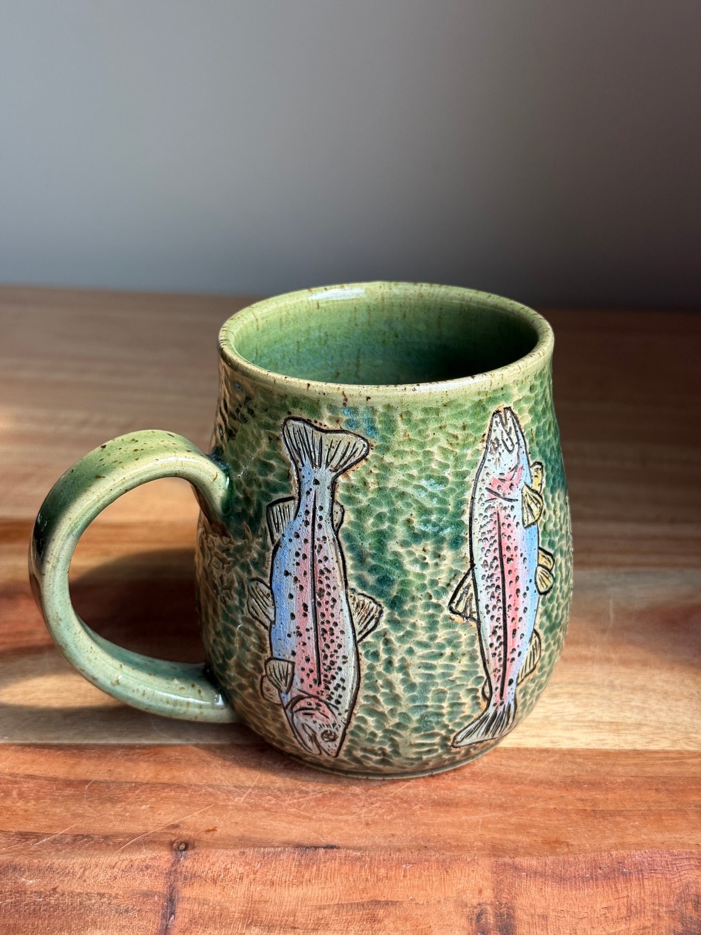Rainbow Trout Mug B (Green)