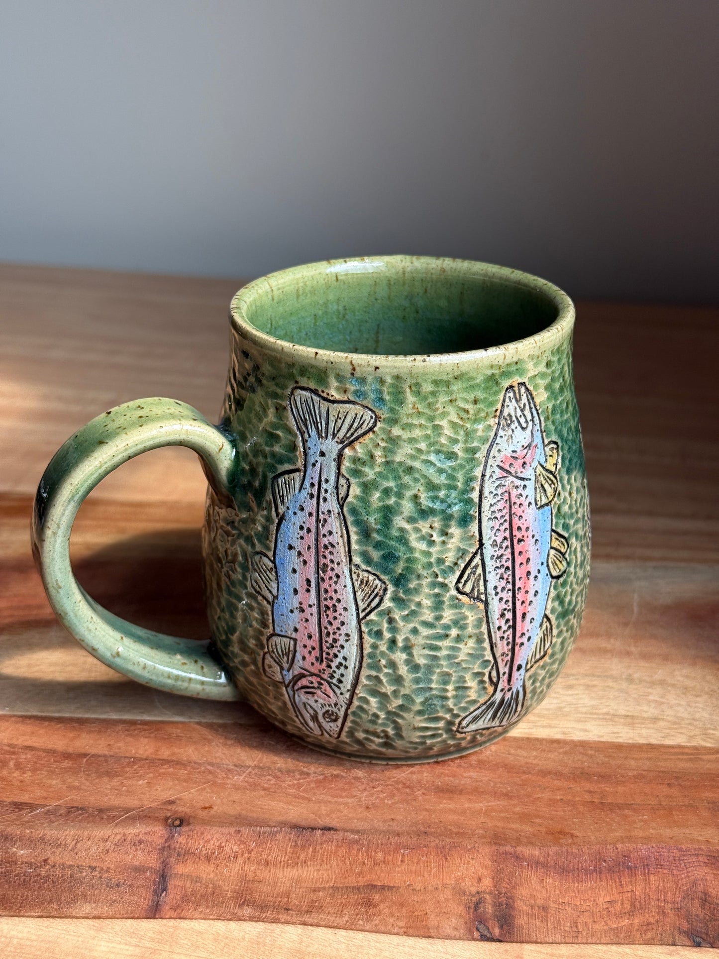 Rainbow Trout Mug B (Green)