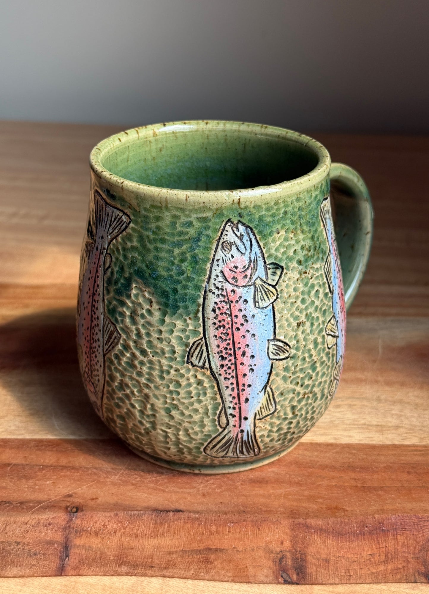 Rainbow Trout Mug B (Green)
