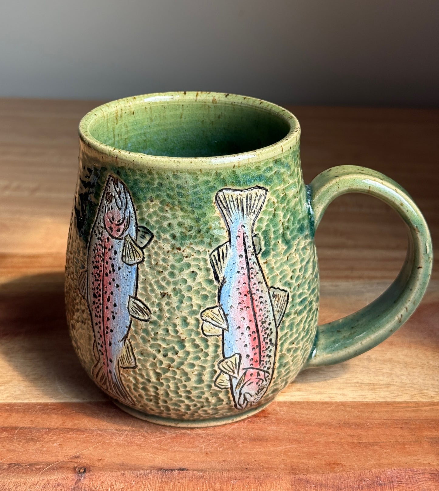 Rainbow Trout Mug B (Green)