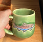 Rainbow Trout Mug Green (Horizontal Fish)