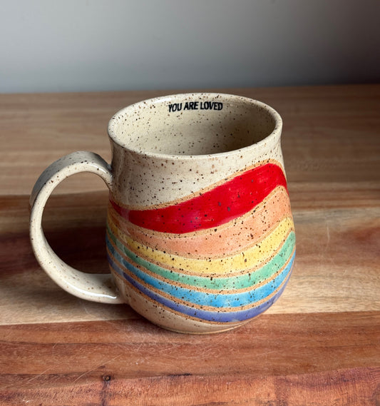 Rainbow "You are loved" Mug A