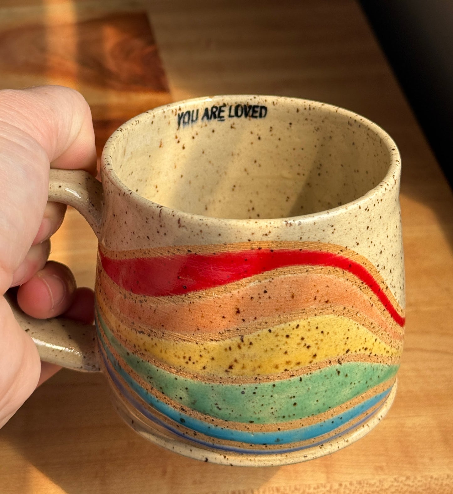 Rainbow "You are loved" Mug B