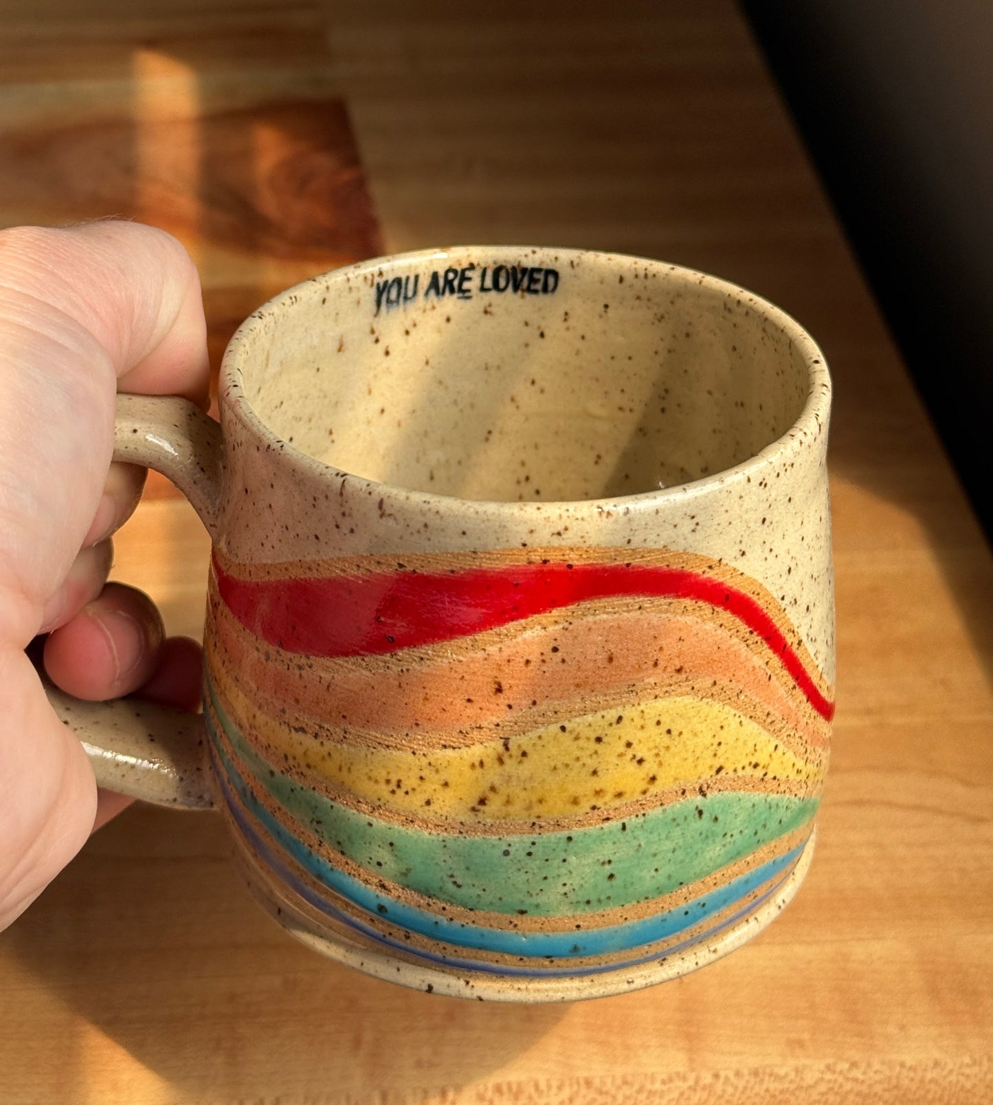 Rainbow "You are loved" Mug B