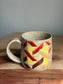 Maroon & Yellow Quilt Mug