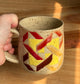 Maroon & Yellow Quilt Mug