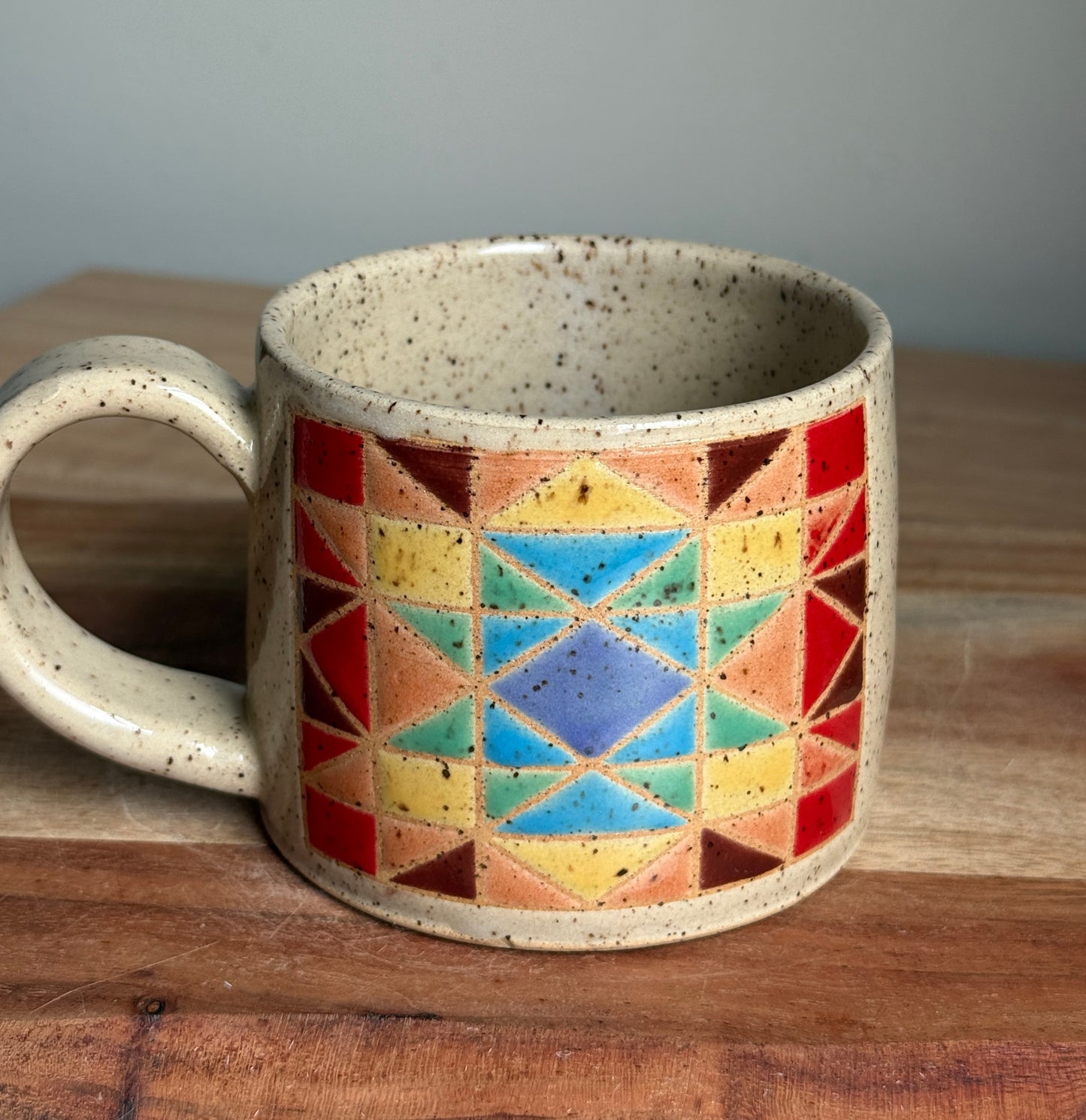 Rainbow Quilt Mug F