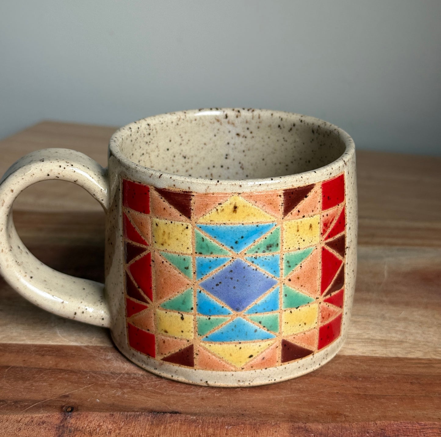Rainbow Quilt Mug F