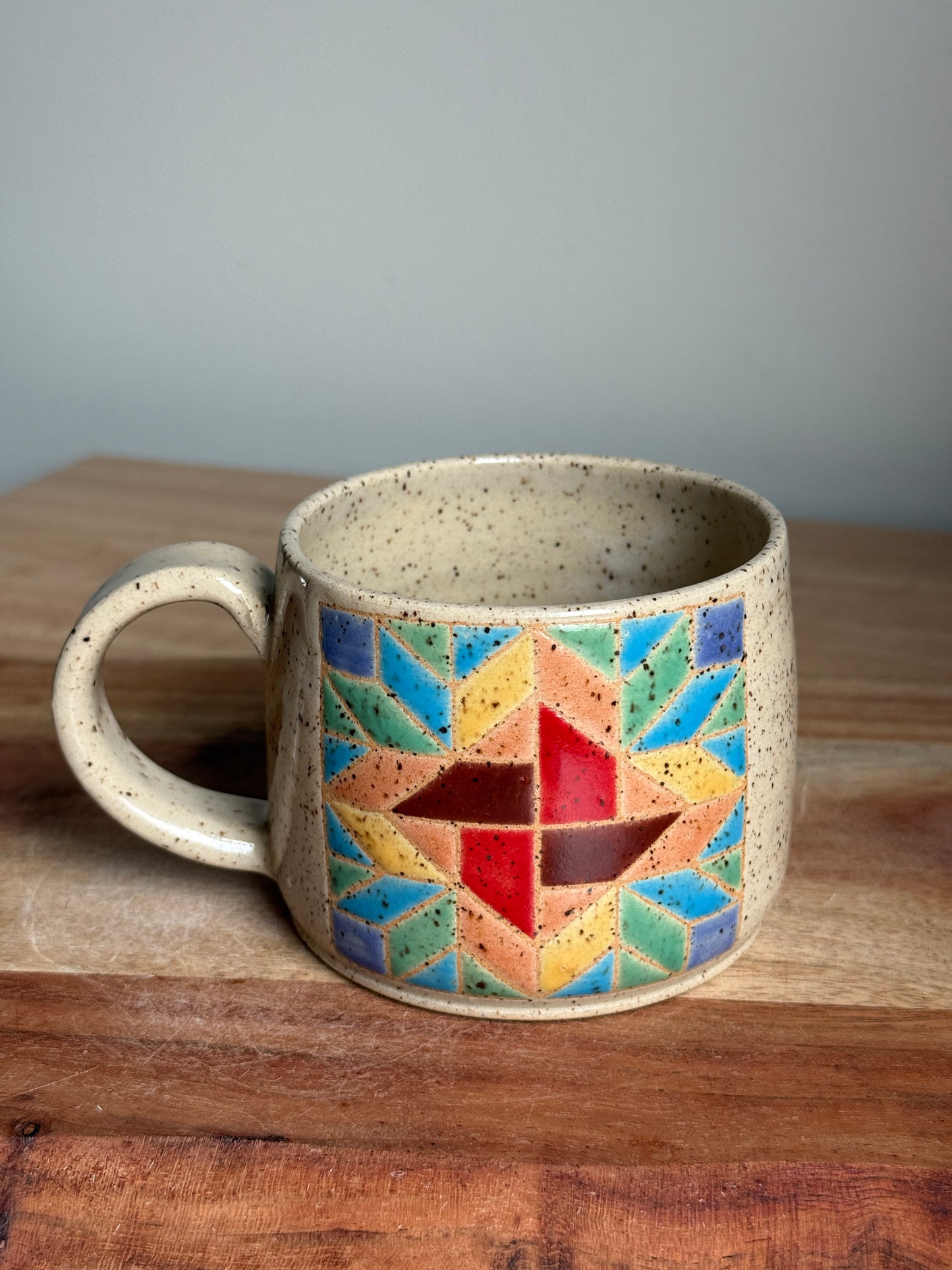 Rainbow Quilt Mug G