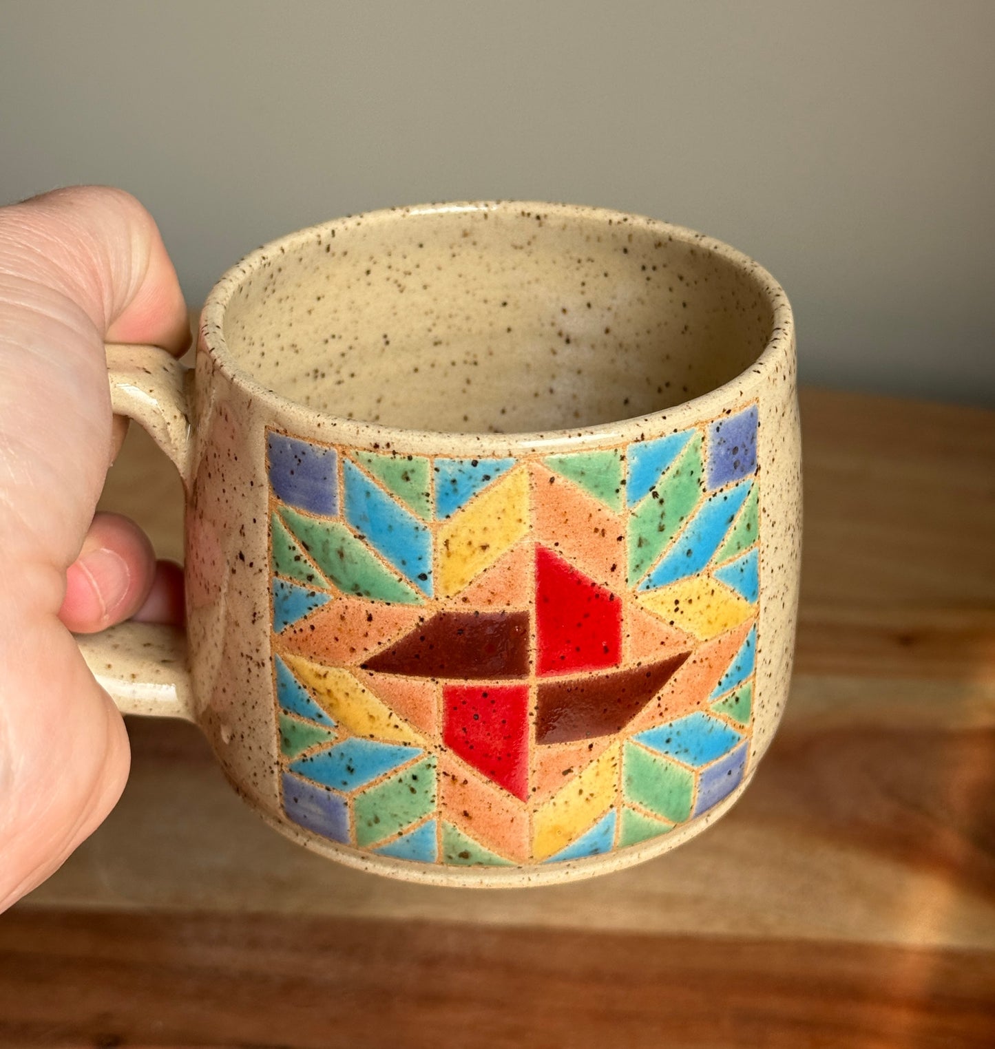 Rainbow Quilt Mug G