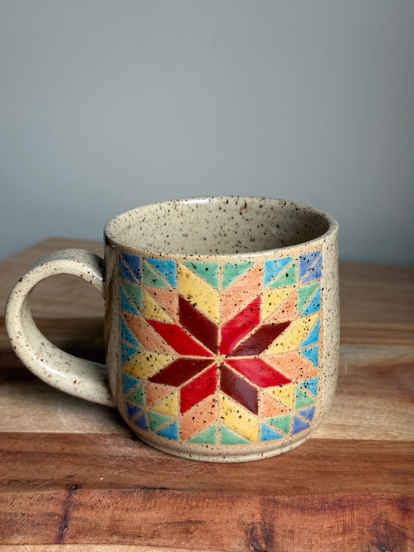 Rainbow Quilt Mug H