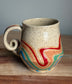 Swirly Handled Rainbow Mug