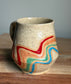 Swirly Handled Rainbow Mug