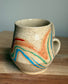 Swirly Handled Rainbow Mug