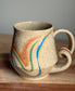 Swirly Handled Rainbow Mug