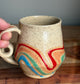 Swirly Handled Rainbow Mug